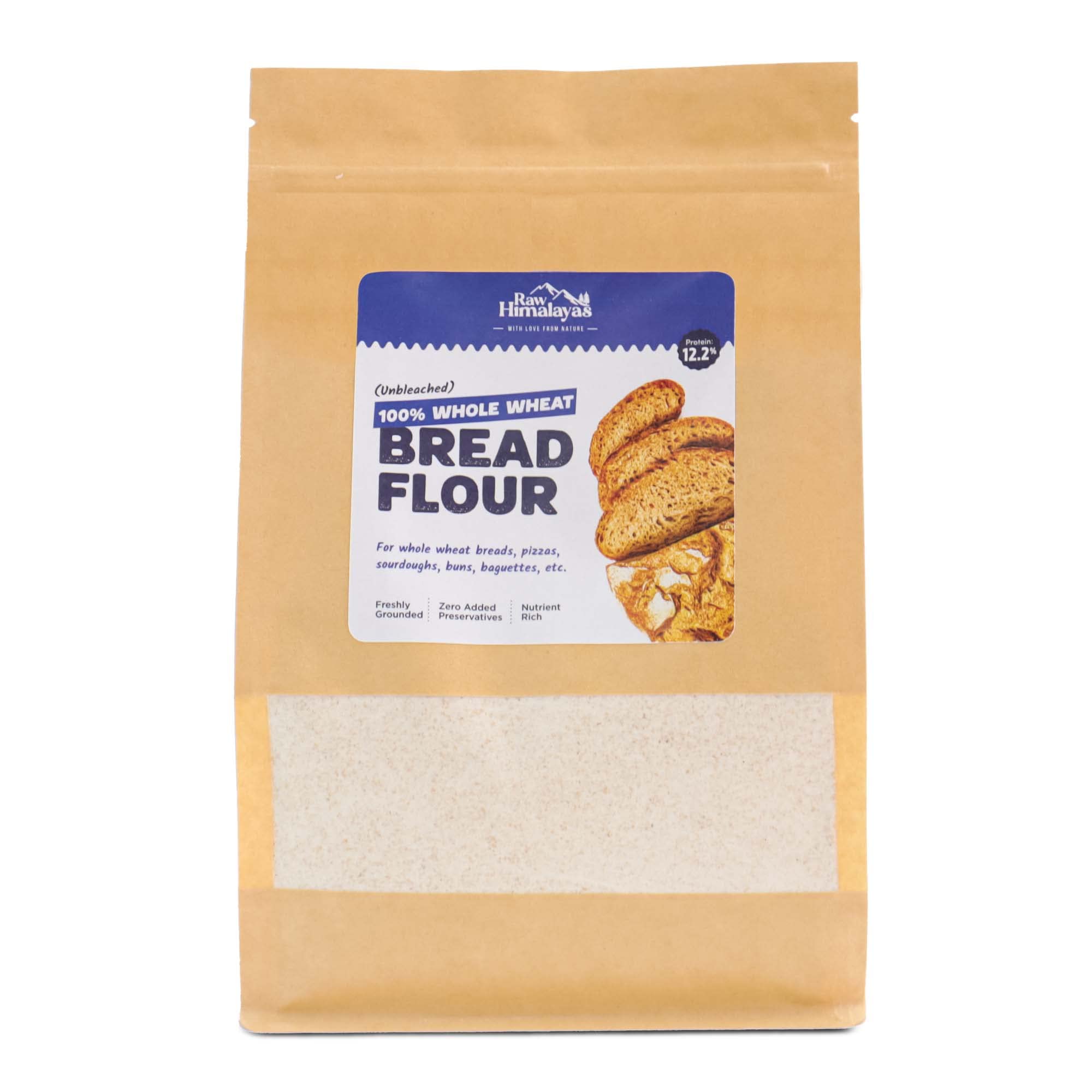 Buy Raw Himalayas 100 Whole Wheat Bread Flour (2 Kg), Unbleached