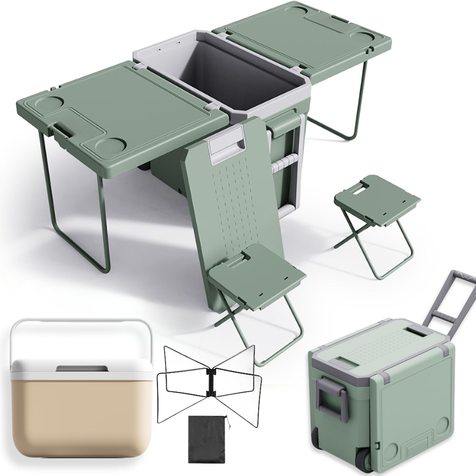 Amazon | 【テーブル&椅子&スタンドor5Lボックス付き】クーラー