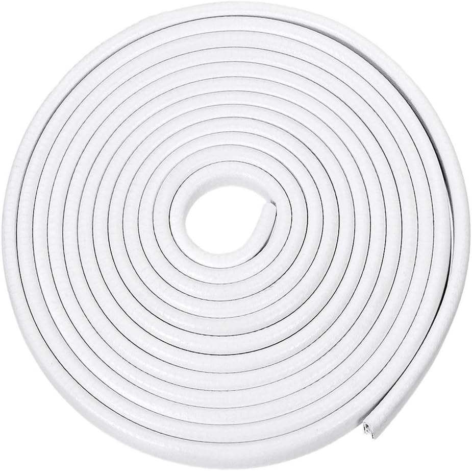 uxcell Edge Trim U Seal Extrusion White U Channel Edge Protector PVC
