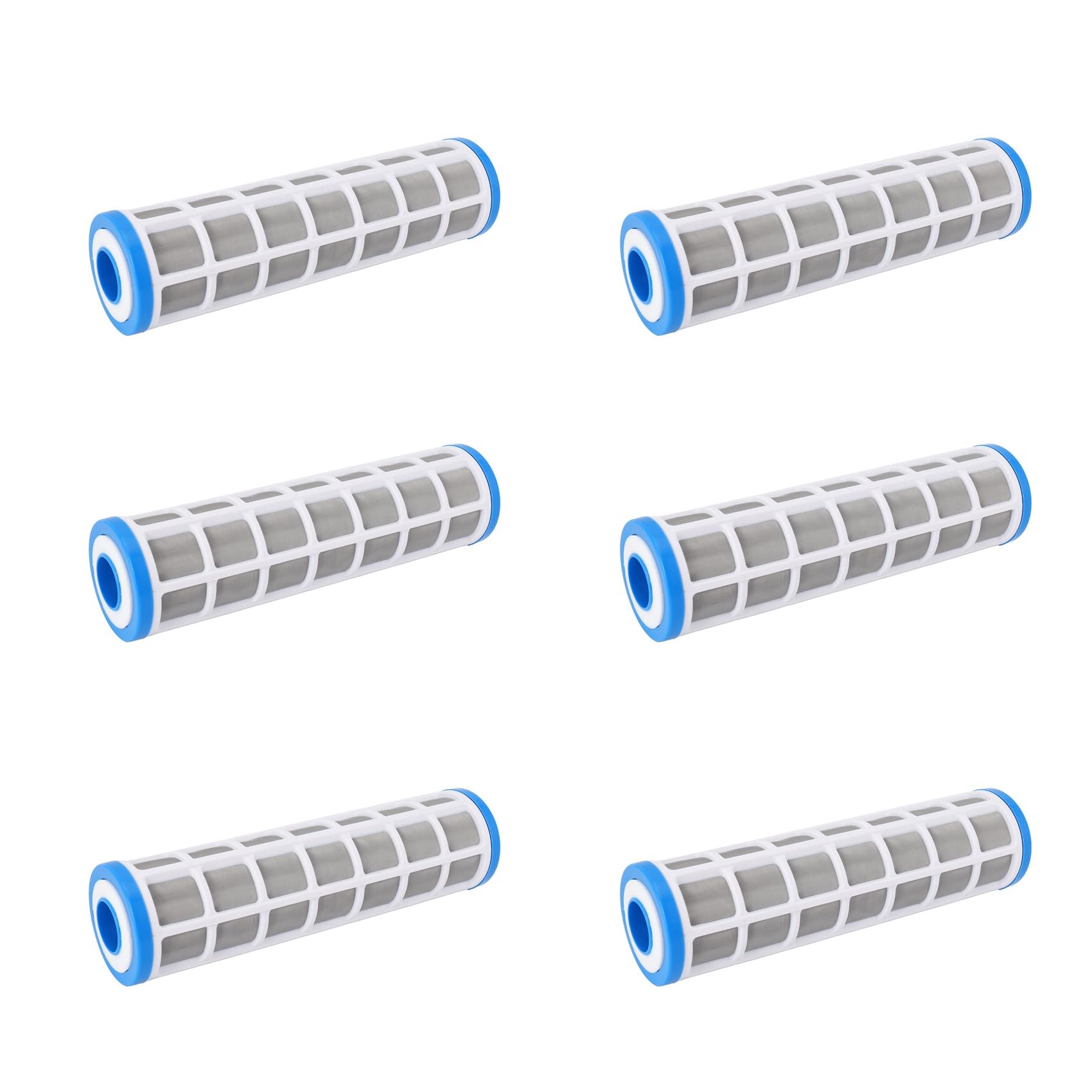 Filtro a rete in acciaio da 25,4 cm, filtro per purificatore d'acqua, pre-filtro per la prevenzione della scala, 6 pezzi