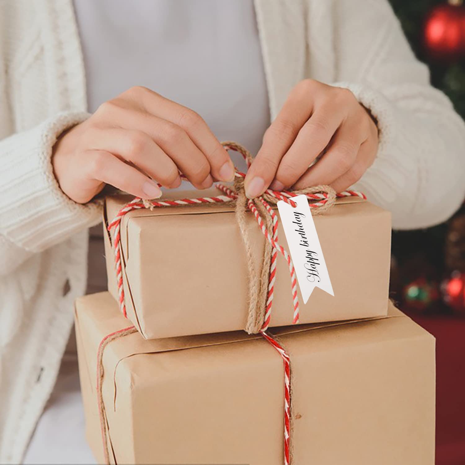200 Bigliettini Bomboniere In Carta Kraft Con Corda Di Juta - Etichette Regalo Fai Da Te