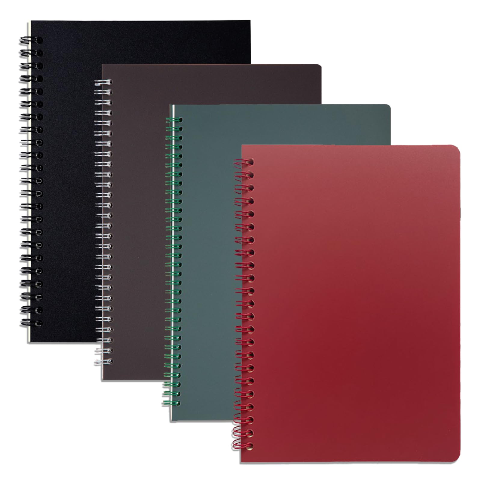 GOOKALA A5 Spiral Lined Notepad,4 Pack Spiral Notebook Wirebound Notebooks 80 Sheets(160 Pages)/Per Pack A5 Sketch Book Reporters Notepad for Office Travel School Drawing Multicolor