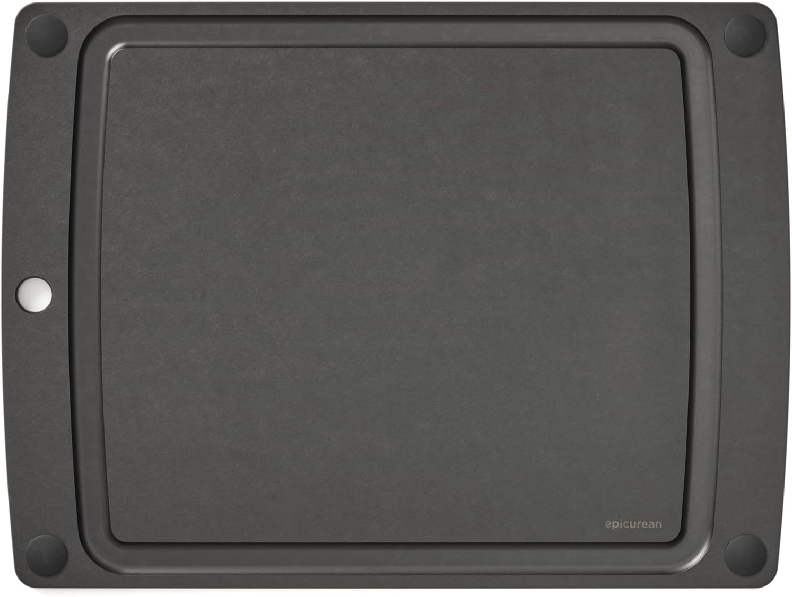 All-In-One Cutting Board with Non-Slip Feet, 17.5" x 13", Slate/Black