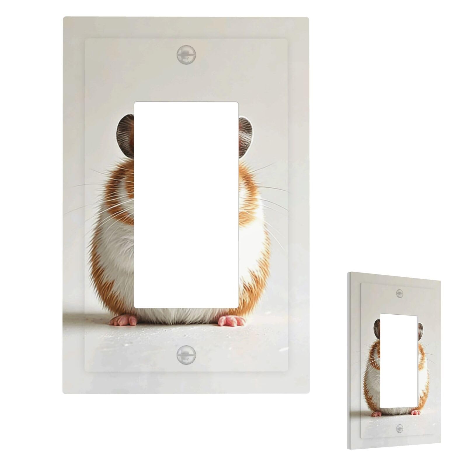 Fekiloot 1 Gang Hedgehog Wall Plate Cover Modern Decorative Light Switch Cover Unbreakable Receptacle Outlet Covers For Living Room Bedroom Home Decor