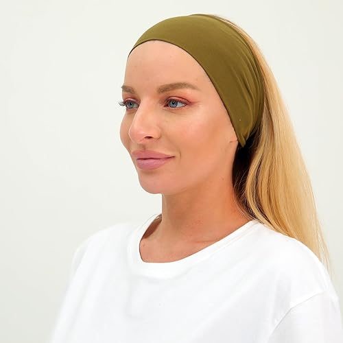 Miniatura 6 de RITOPER Diademas anchas de entrenamiento para mujer, antideslizantes, súper suaves, para yoga, correr, ejercicio, bandas elásticas para el cabello