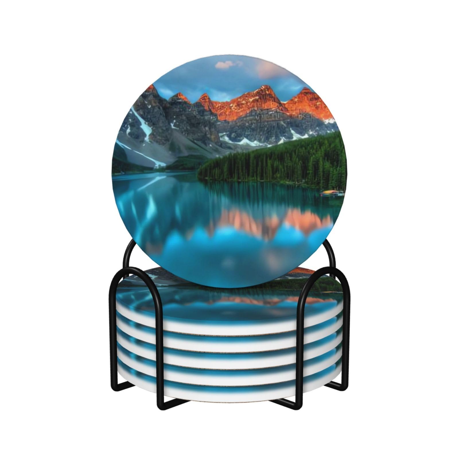 Dessous de verre absorbants en céramique Banff anti-rayures pour cuisine