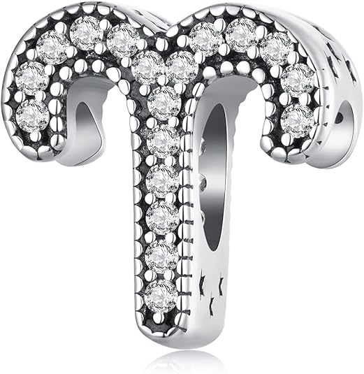 Zodiac Charm Openwork Star Zodiac Bead 925 Sterling Silver Birthday Charm Fits Bracelet