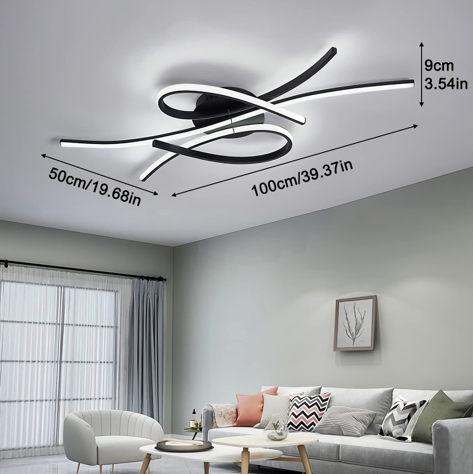 Dimbare LED-plafondlamp Moderne woonkamer plafondlamp met