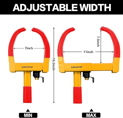 Miniatura 4 de KAYCENTOP Bloqueo Universal de Rueda, Bloqueo de Rueda de Seguridad para Remolque, Bloqueo de Neumático Antirrobo para Remolques, Carrito de Golf,