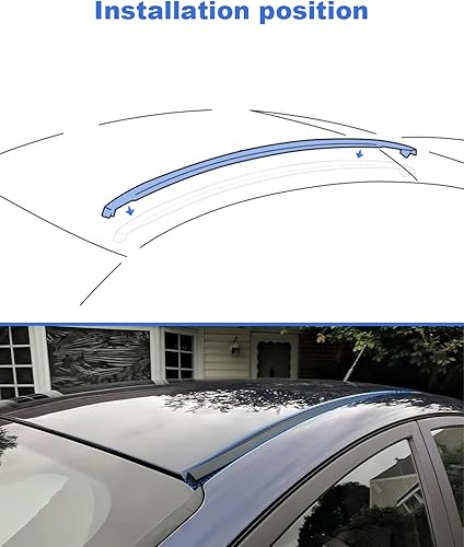 Miniatura 5 de Ajuste para Toyota Camry 2007-2011 Moldeo por goteo de techo izquierdo y derecho Reemplazar 75555-06030 75556-06030 Mejora el estilo de tu coche y