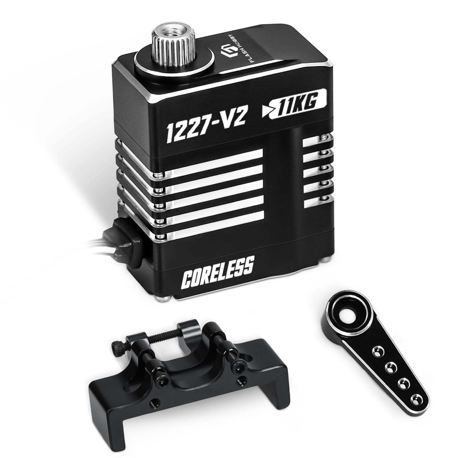 FLASH HOBBY Servo RC Micro Servo 11KG ad alta coppia per 1/18 & 1/24 scala RC Crawler, RC auto, camion o aereo