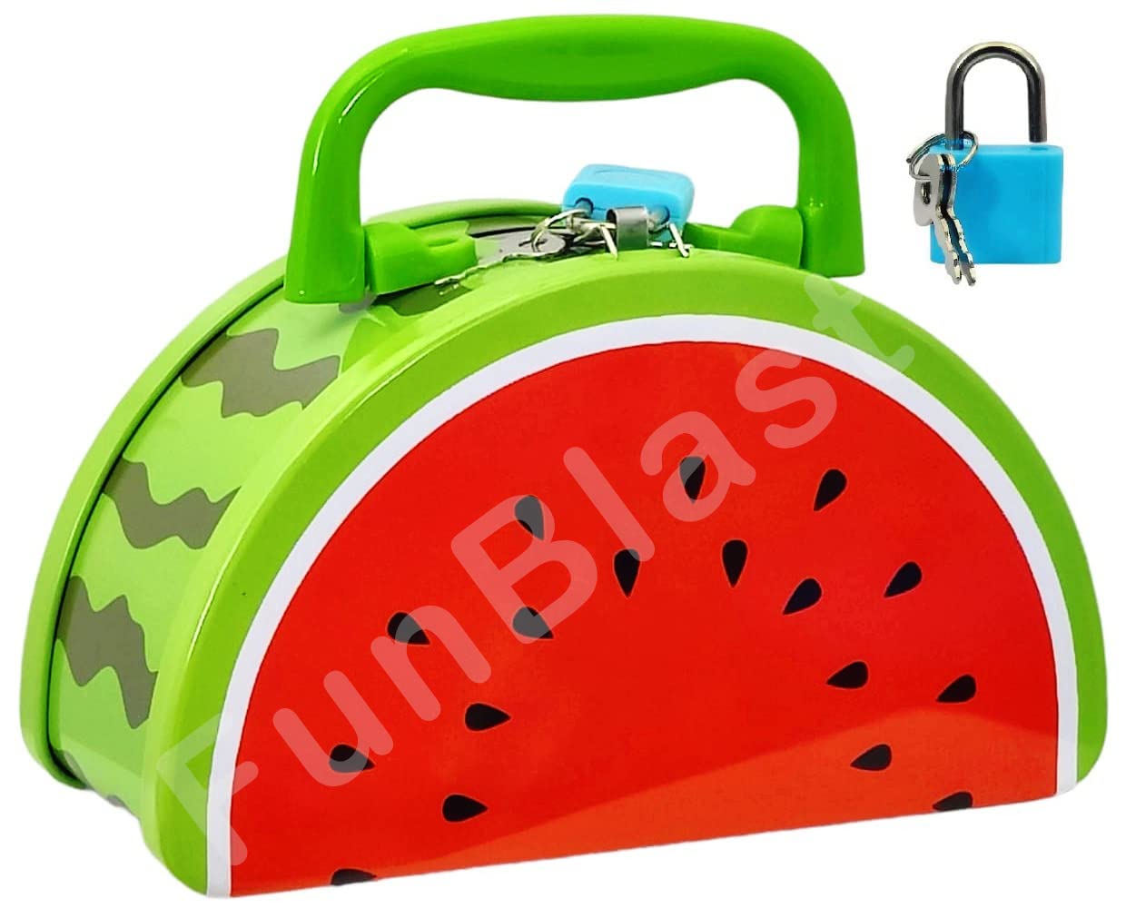 FunBlast Money Saving Tin Coin Bank with Lock and Key – Fruit Shaped Coin Box for Kids, Boys, Girls, Piggy Bank for Kids, Money Box for Kids, Birthday Return Gift (Multicolor)-image-45