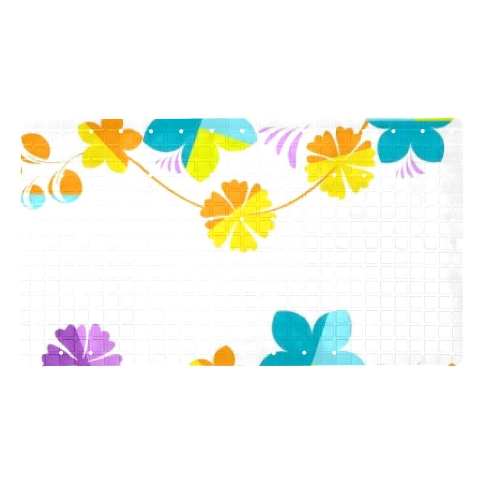 Tapis de bain antidérapant enfants et seniors pour sécuriser la douche design fleurs