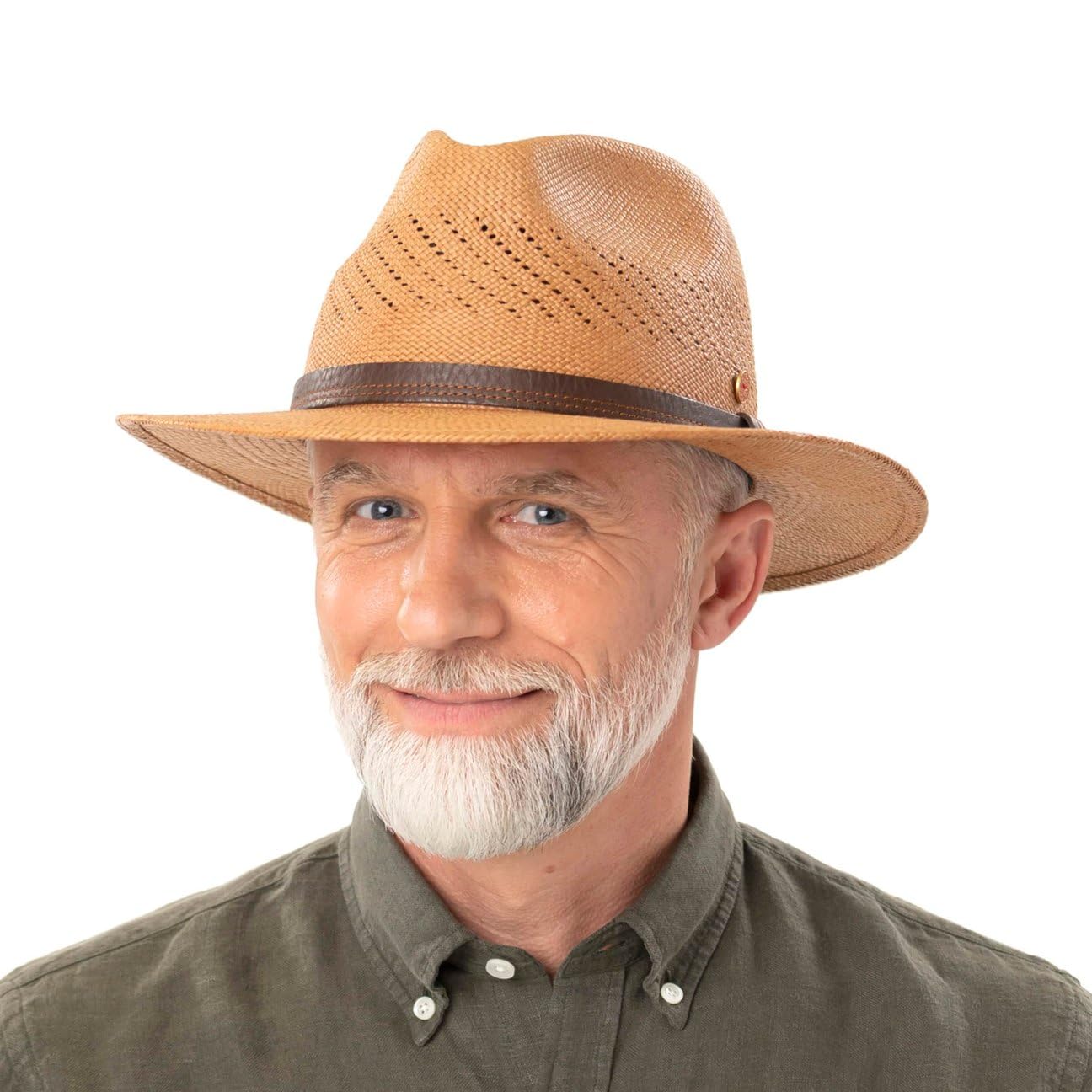 Mayser Piero Sombrero Panama Traveller Hecho en UE Hombre Primavera Verano