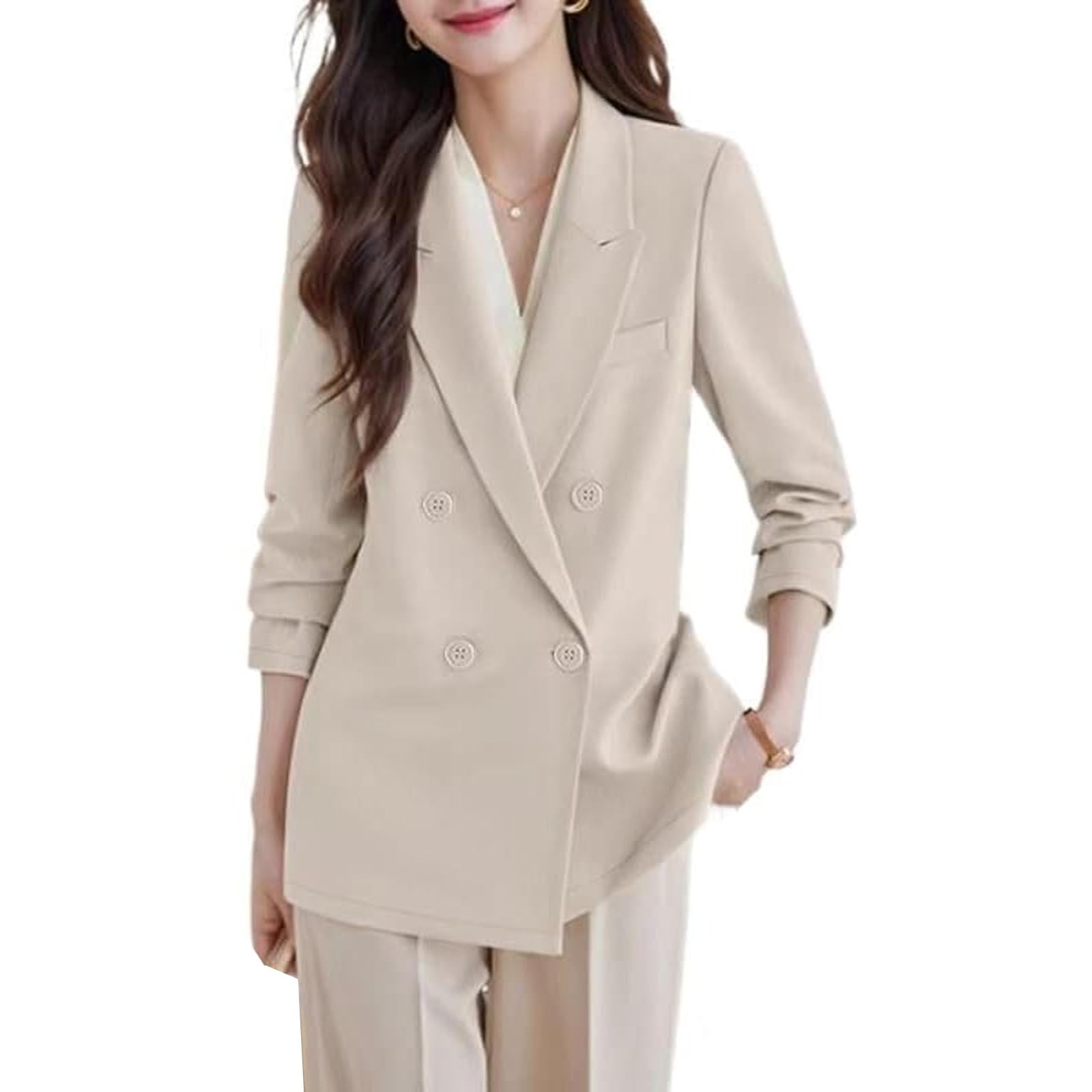 Veste élégante décontractée col revers blazer léger de bureau - 8