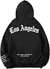 SHENHE Men's Graphic Hooded Sweatshirt Oversized Letter Print Casual Hoodie Pullover