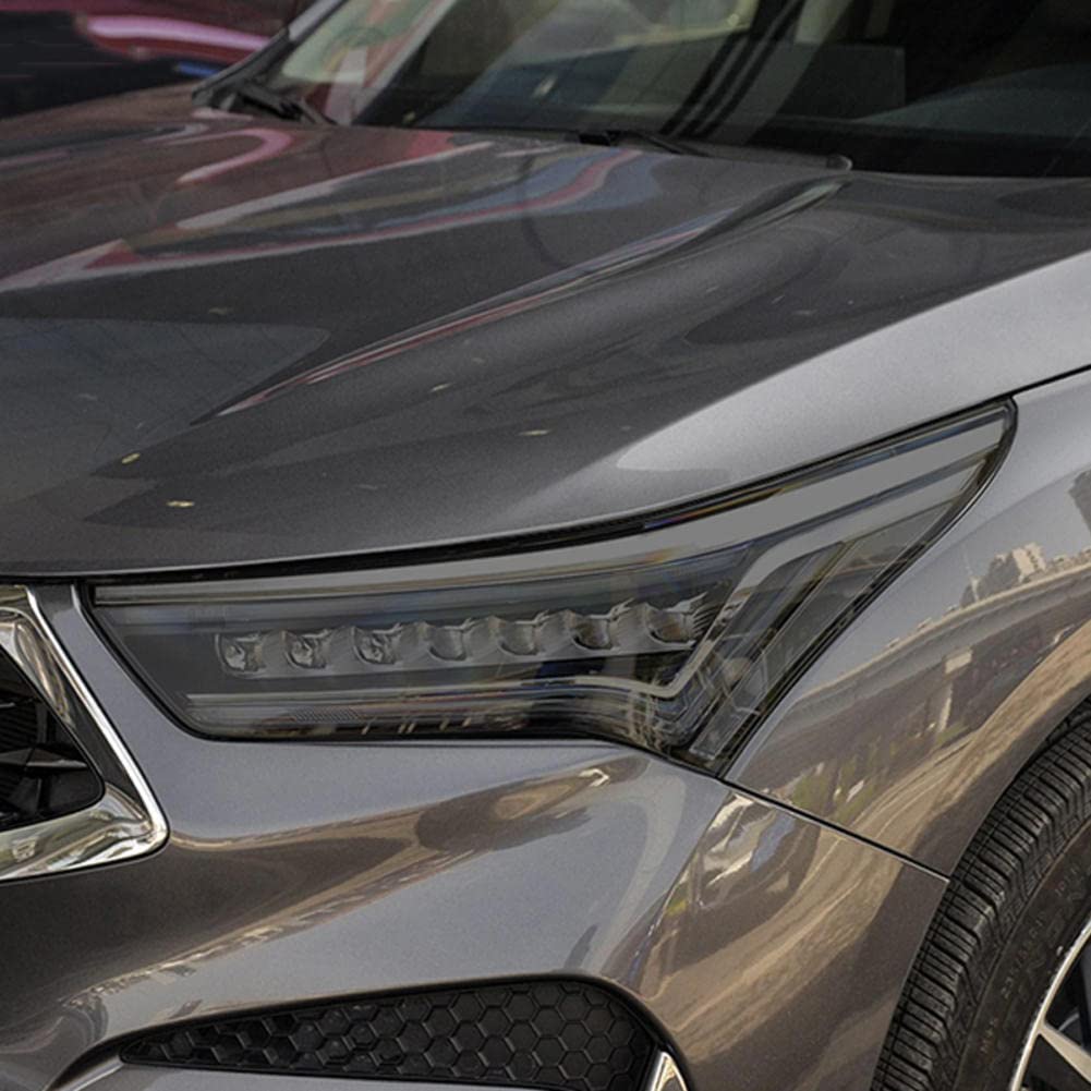 2 Pezzi Auto Faro Tinta Nero Pellicola Protettiva Vinile Protezione Adesivo TPU Trasparente, per Acura RDX 2019-presente