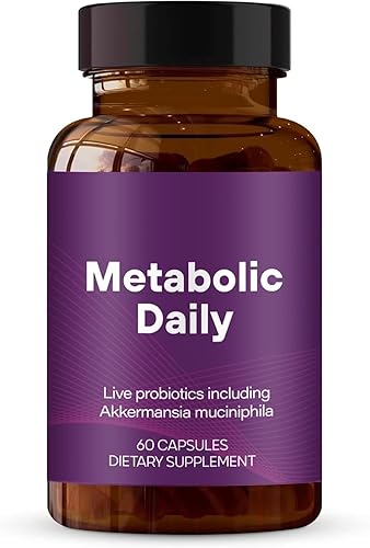 Suplemento probiótico diario metabólico con Akkermansia Muciniphila - Contribuye al metabolismo y los niveles de energía - Adecuado para mujeres y