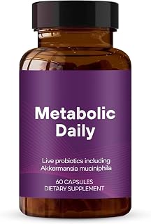 akkermansia probiotic，akkermansia，GLP-1 Supplement， Metabolic Daily Probiotic Supplement with Akkermansia Muciniphila- Contribute to Metabolism & Energy Levels - Suitable for Women & Men - 60 Capsules