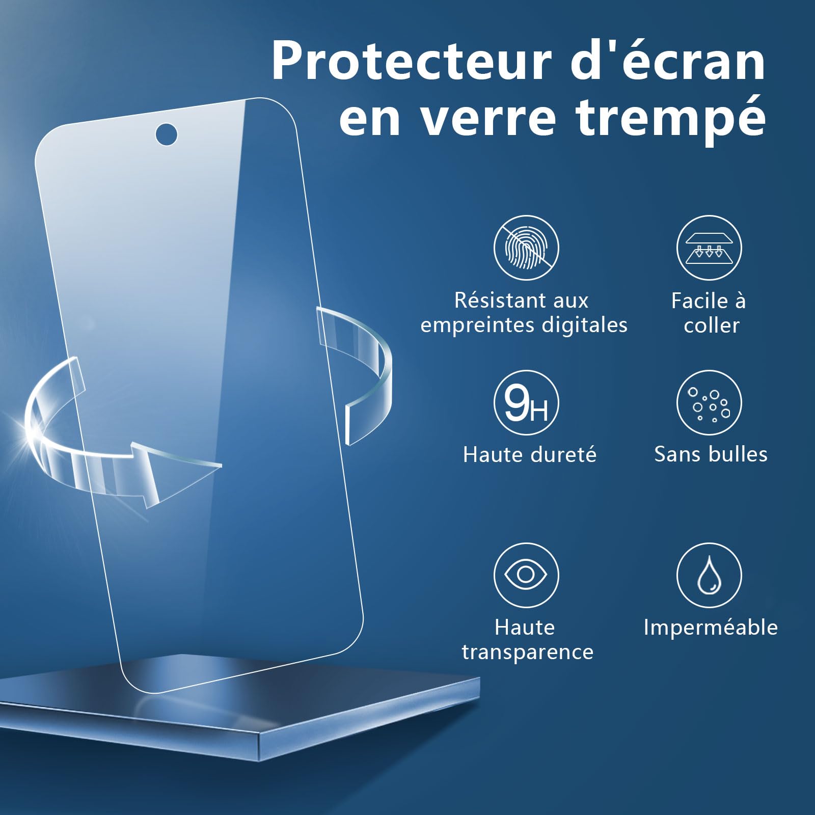 NEW'C Verre Trempé pour Google Pixel 9a Lot de 3, Dureté 9H, Ultra Résistant