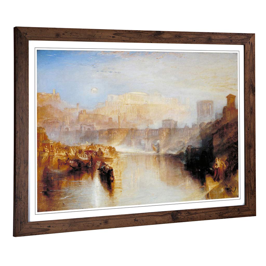Big Box Art Framed Print of J.M.W (Joseph Mallord William Turner) Agripina Design | Wall Art Picture| Home Decor for Living Room, Bedroom, Office, Walnut, A2 / 24.5x18 Inch / 62x45cm