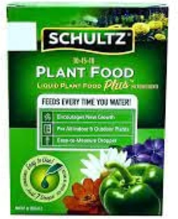 Schultz SPF45160 All Purpose Liquid Plant Food 10-15-10 is a convenient and easy-to-use fertilizer for all types of plants. This specific formula is designed to promote healthy growth and vibrant blooms in your plants. The 10-15-10 ratio means that the fertilizer contains 10% nitrogen, 15% phosphorus, and 10% potassium, providing a balanced mix of essential nutrients for optimal plant health.