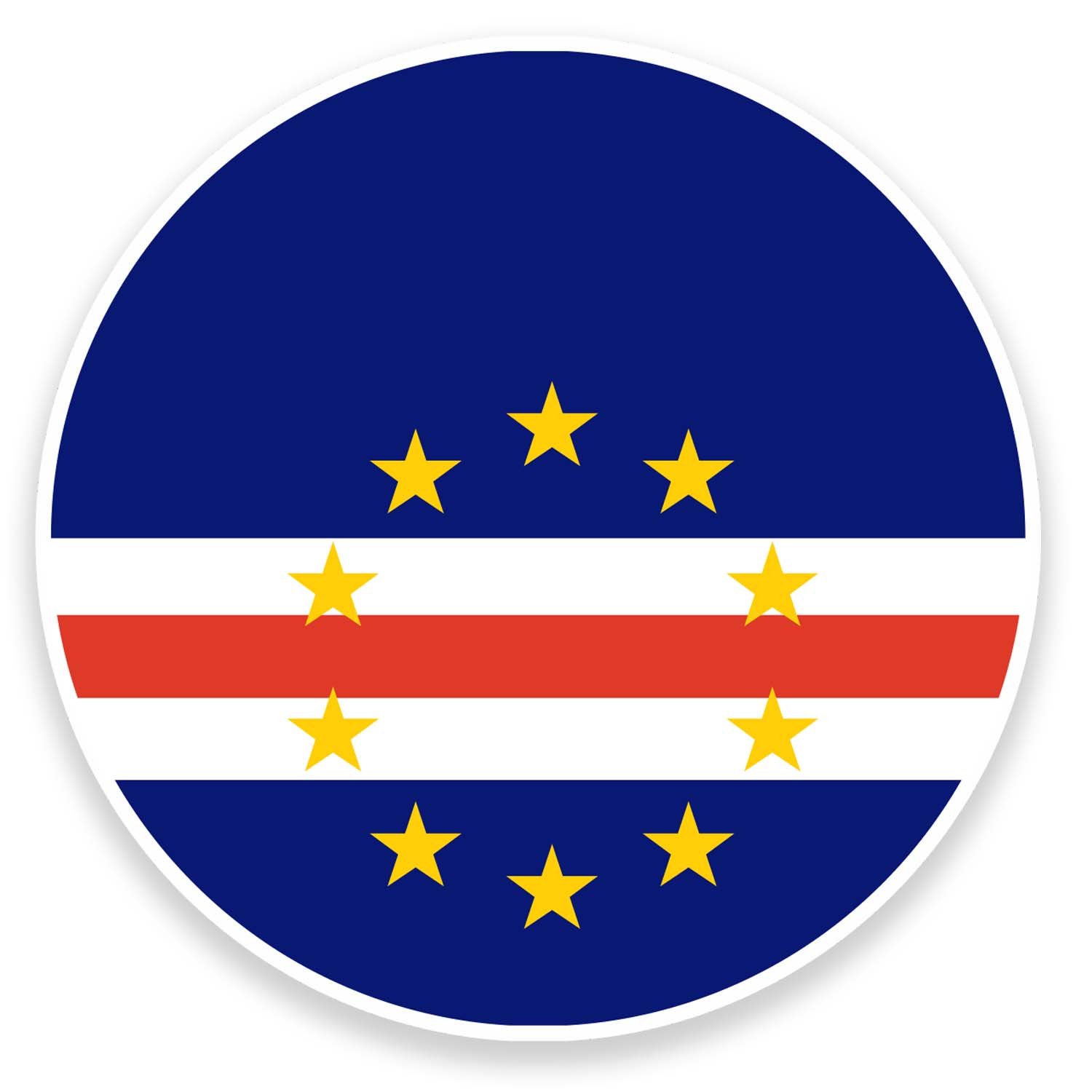 2 x 10cm Cape Verde Flag Vinyl Sticker Decal Laptop Car Travel Luggage Tag #9131 (10cm Wide x 10cm High)
