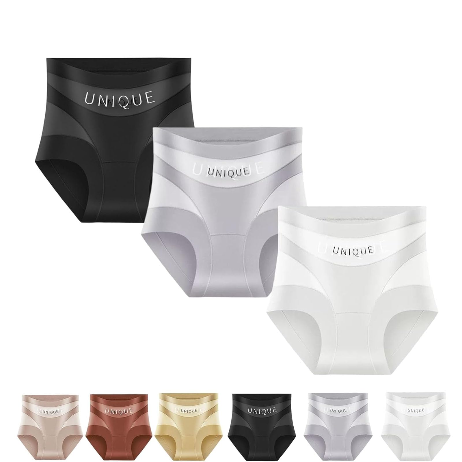 JPSSJGYH Unique Underwear, High-Waist Tummy Control Panties, Seamless Shaping Underwear for Women ﻿ (3pcs C,m)