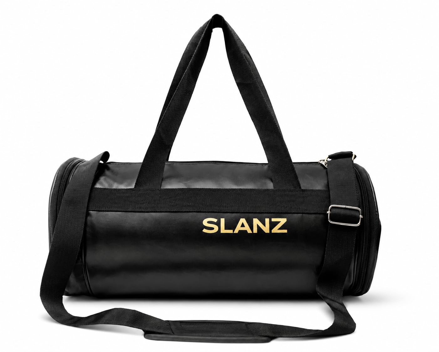 Onyx Gym Duffel Bag Unisex PU-Leather with Shoe Compartment and Adjustable Shoulder Strap & Cross-Body Sports Gym Bag | Multipurpose Travel, Gym, Yoga & Weekend Bag | Black-image-1
