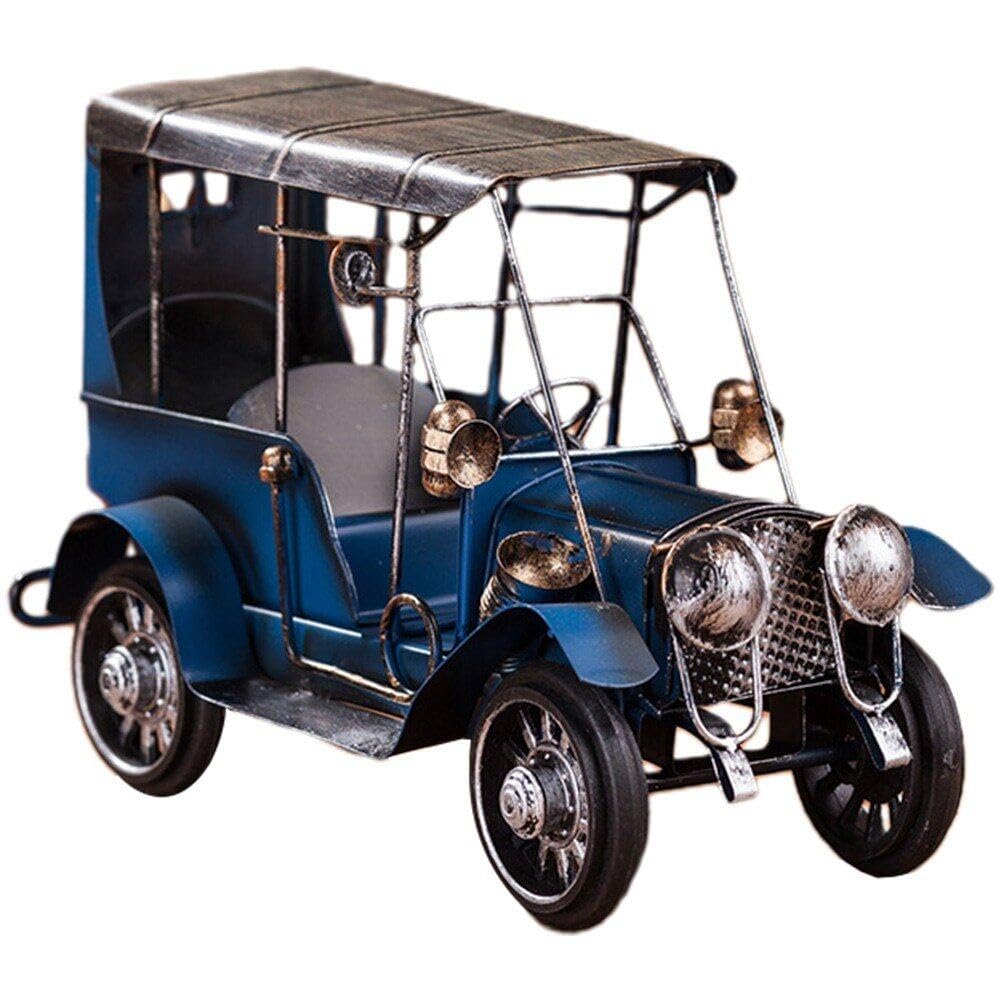 Ericetion Vintage Iron Car Model Handmade Classic Vehicle Models Retro Handicraft Collectible Iron Art Sculpture Home Desk Workplace Office Decoration