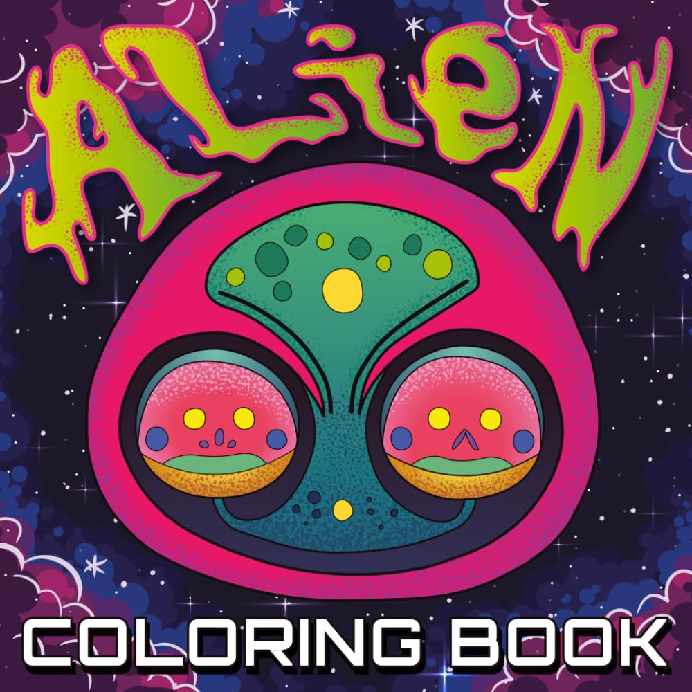 Alien Coloring Book: Fun and Relaxing Designs for Kids, Teens and Adults
