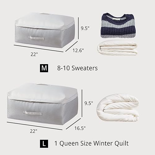 Miniatura 2 de CANFOD Organizador de bolsas de almacenamiento de ropa a prueba de humedad contenedores de almacenamiento con tapas organizador de armario grueso