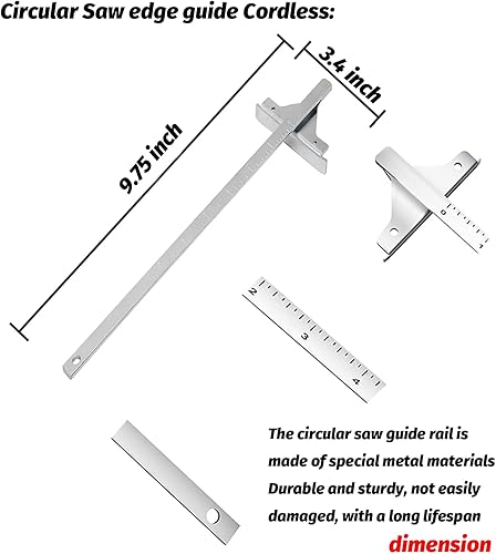 Miniatura 3 de 381091-00 guía de borde guía guía de sierra circular compatible con Dewalt DC390K, DW936, DC300, DC310, DCS391B, DCS393, DC390B Sierra circular