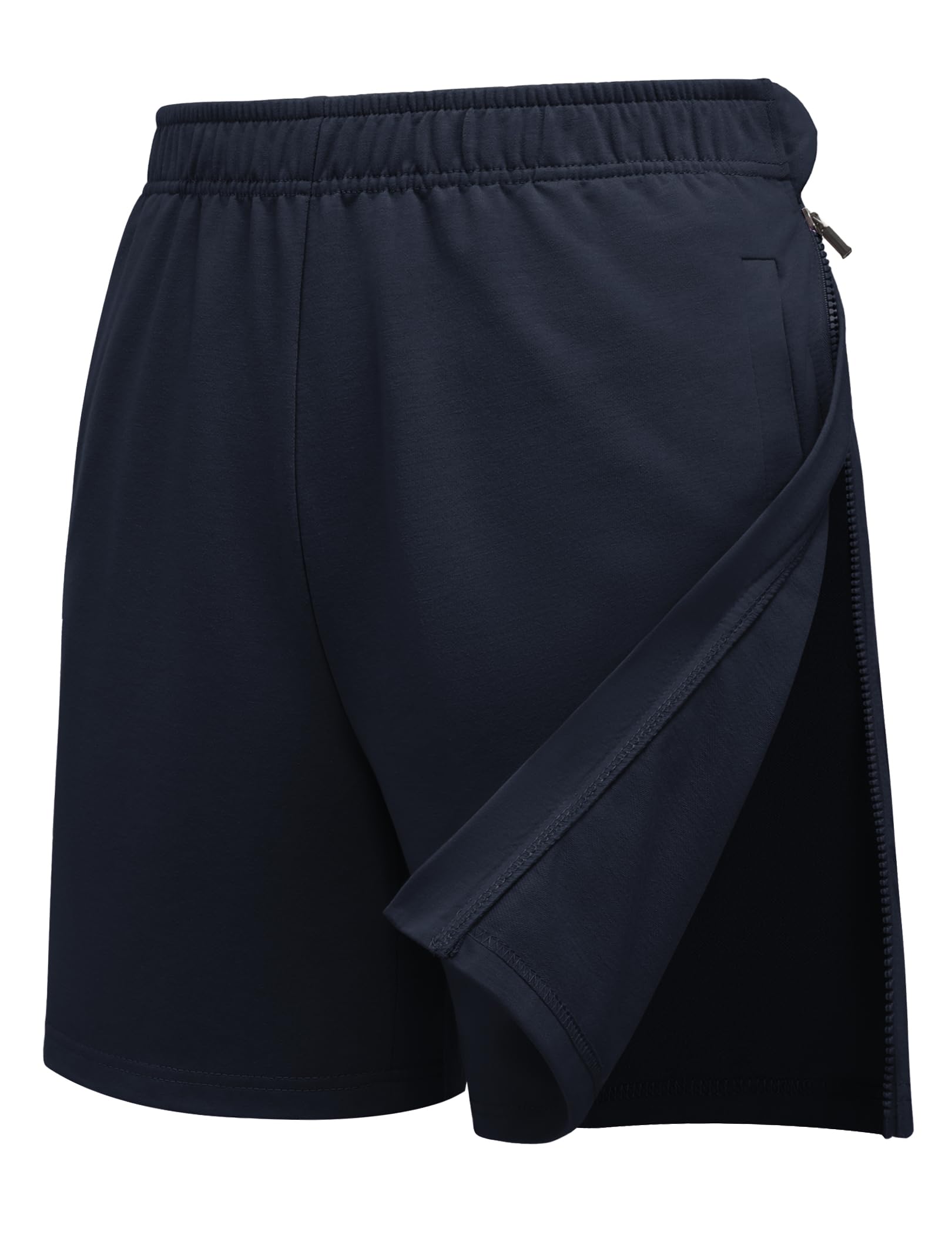 Deyeek Women Tear Away Shorts Adaptive Cotton Athletic Shorts Hip Replacement After Knee Surgery Recovery Pants with Pockets
