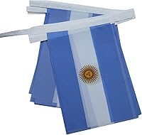 Vista 260 de Guatemala 19.7 ft BUNTING Flag 20 banderas 9'' x 6'' - Banderas de cuerda guatemalteca 5.9 x 8.3 in - AZ FLAG