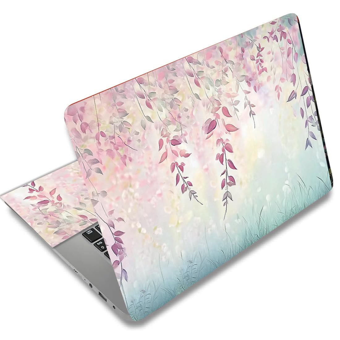 SUPERDANT Purple Flowers Laptop Skin Decal Branches and Vines Laptops Skin Sticker Notebook Protector 12 13 13.3 14 15 15.4 15.6 Inches Vinyl Cover Removable Waterproof Personalized Art Decal