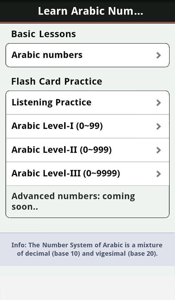 Arabic Number Lesson