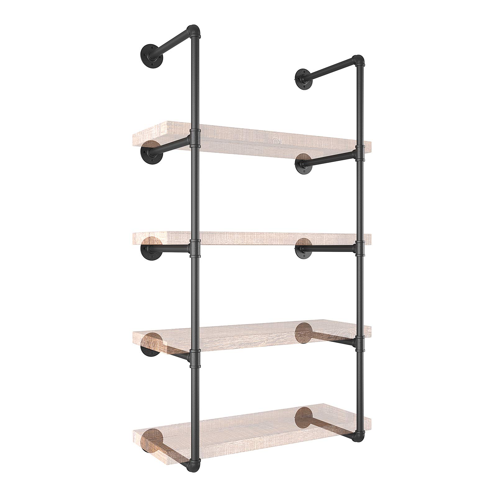Black Iron Pipe Shelves Decor For You
