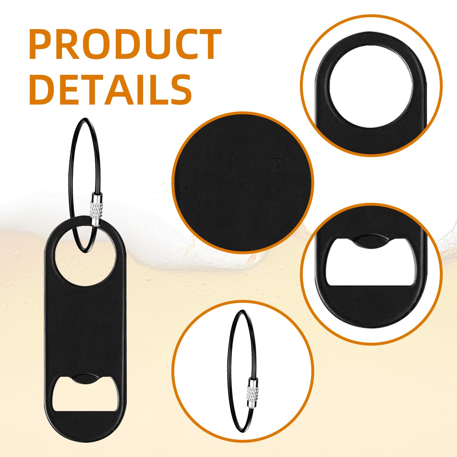 Paquete de 100 abrebotellas de cerveza plano, abridor de botellas plano de acero inoxidable de 3.5 pulgadas con llavero, mini abrebotellas de cerveza, llavero para camarero, cocina, bar,
