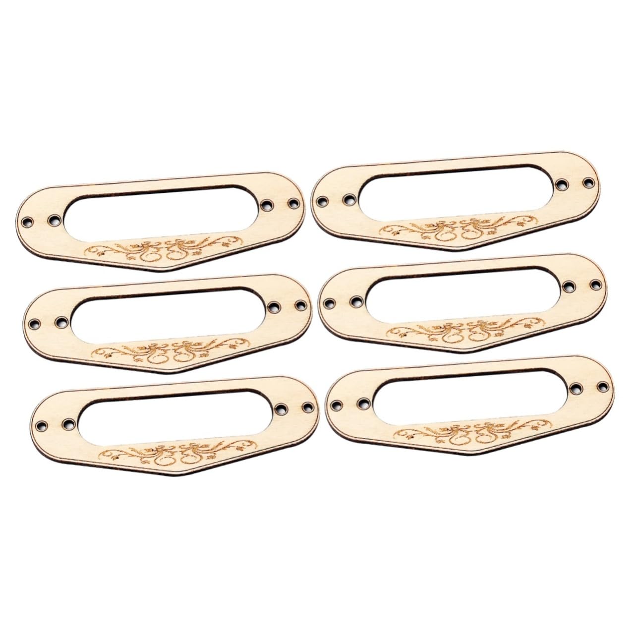 ibasenice 2sets Diy Guitar Pickup Frame Single Coil Mounting Ring Gold Guitar Pickup Mounting Ring for Gb401 3pcs*2