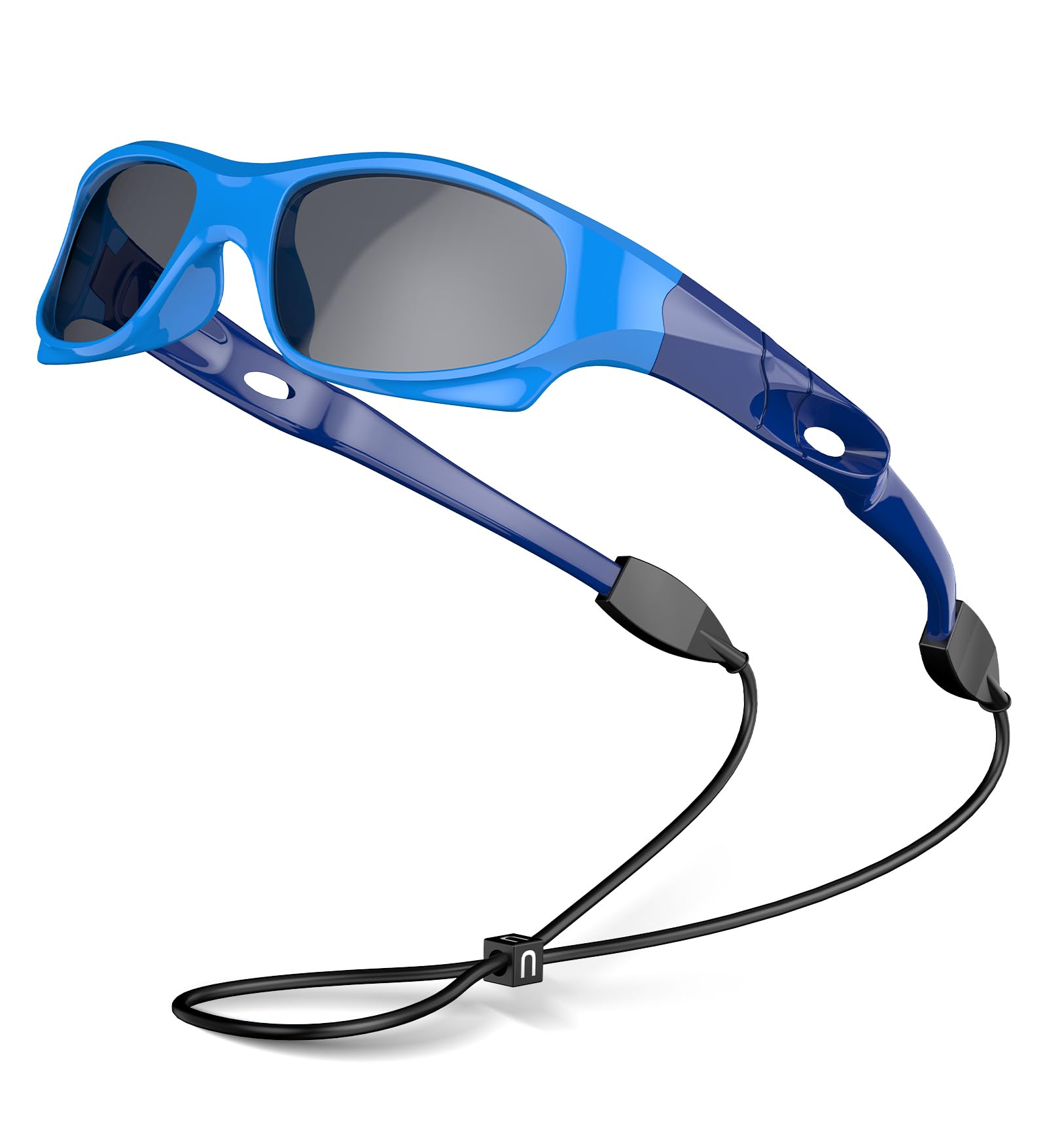 VATTER Kids Polarised Sunglasses with UV400 Protection – Flexible Frame & Adjustable Strap for Boys and Girls Outdoor Sports and Holidays