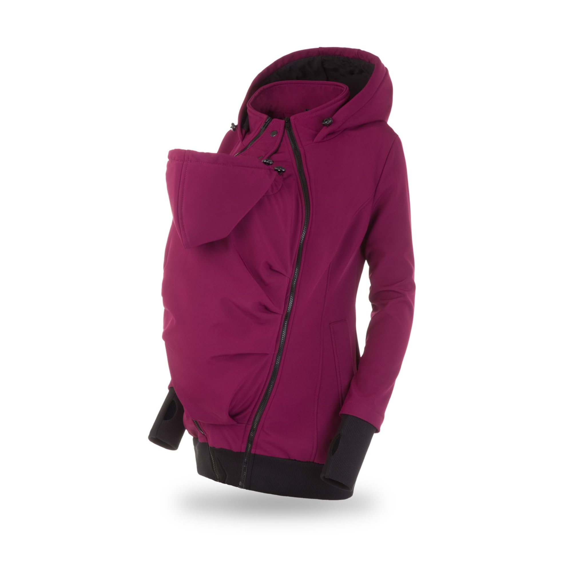 fun2bemum EVEREST 3in1 FRONT Softshell Jacke, Tragejacke, Umstandsjacke, Babytragejacke, Schwangerschaftsjacke