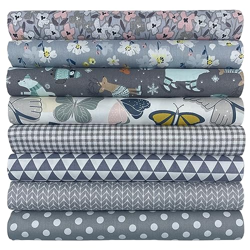 UOOOM – Lot de 6 tissus en coton pour patchwork 50 x 50 cm pour travaux