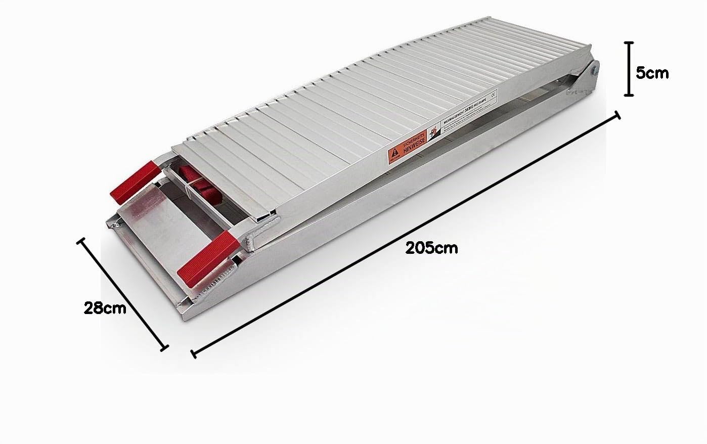 BITUXX® 2X Auffahrrampe Verladerampe Motorradrampe Klappbar Alu Rampe bis 340Kg Traglast Geschlossen