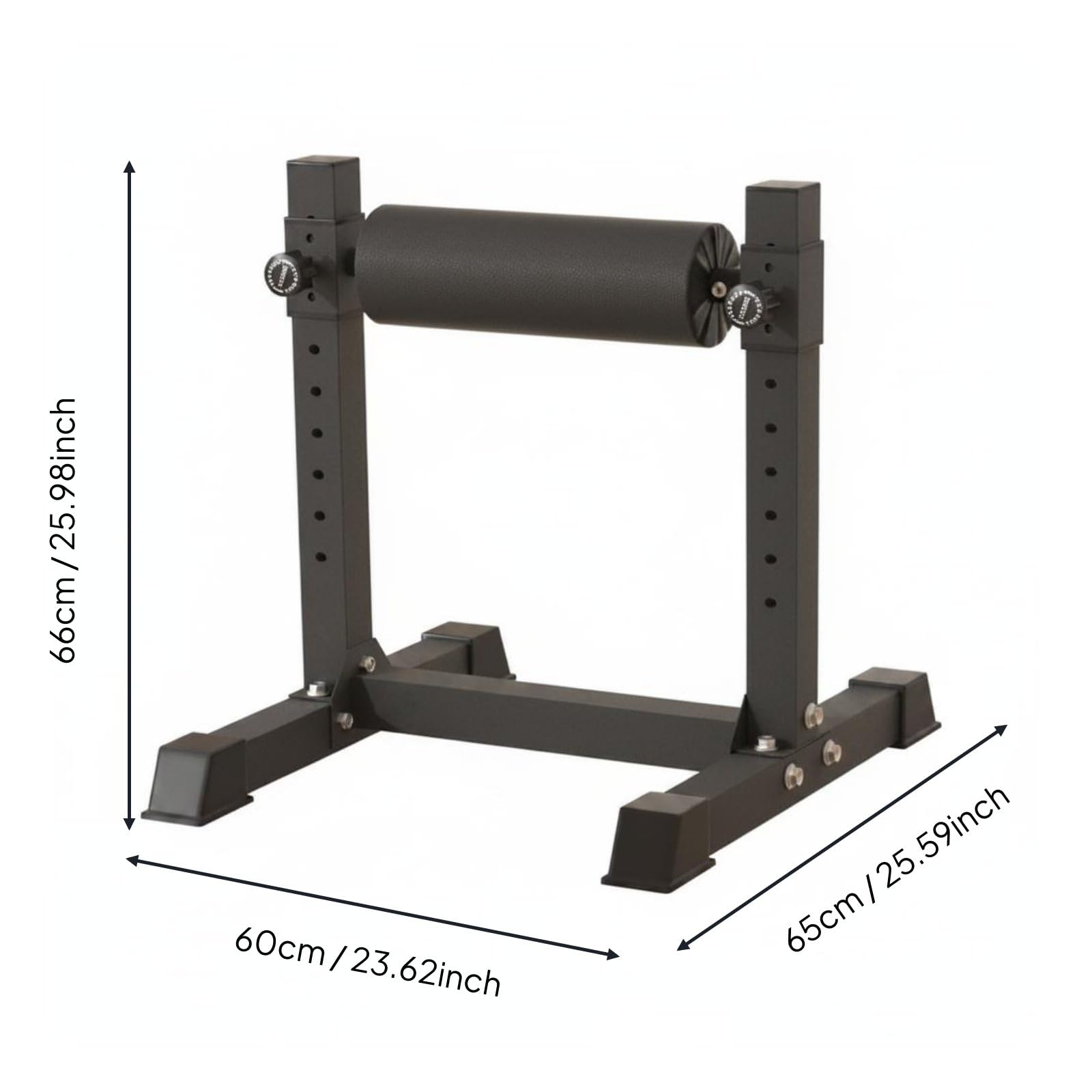 TISHITA Squat Rack Regolabile Supporto Allenamento Postazione Compatta con Telaio in Acciaio E Altezza Regolabile con Rullo Adatto per Squat E Lavoro Casa Appartamento Camera Palestra Domestica