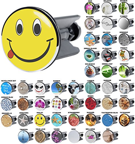 Preisvergleich Produktbild Waschbeckenstöpsel Smiley, viele schöne Waschbeckenstöpsel zur Auswahl, hochwertige Qualität