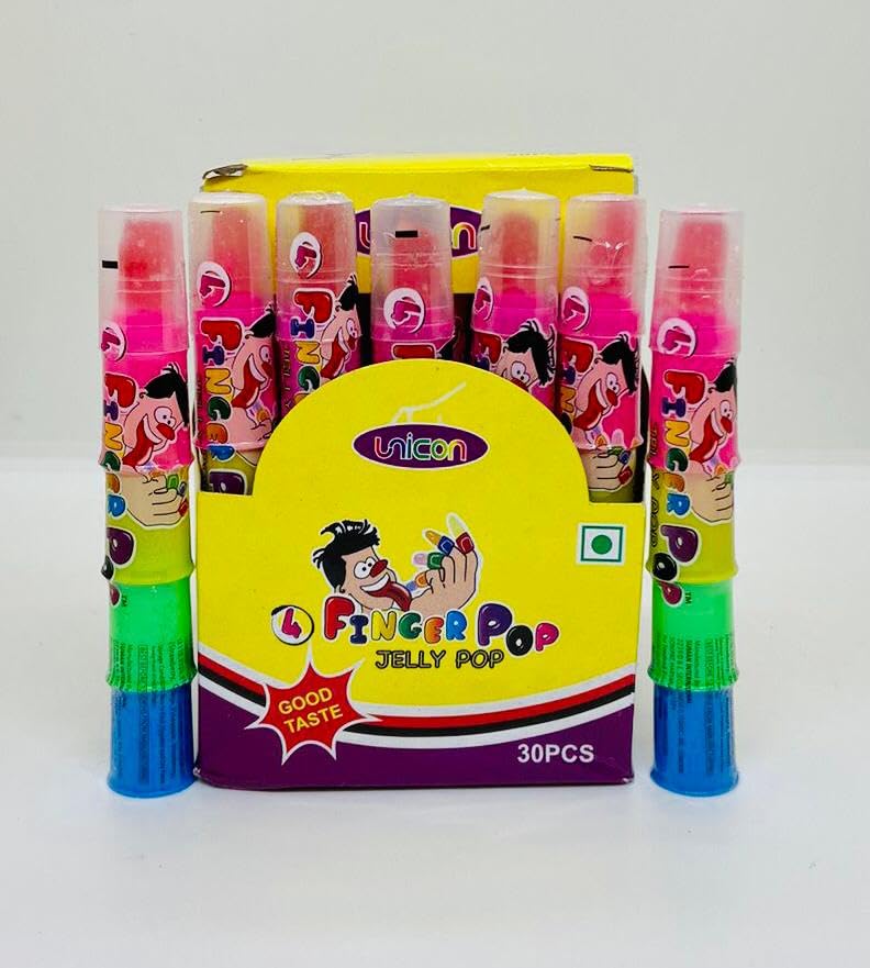 Happy Basket By Simran Finger Pop Fruit Punch Jelly Pop 30Pcs Net Weight-270G,8 Grams