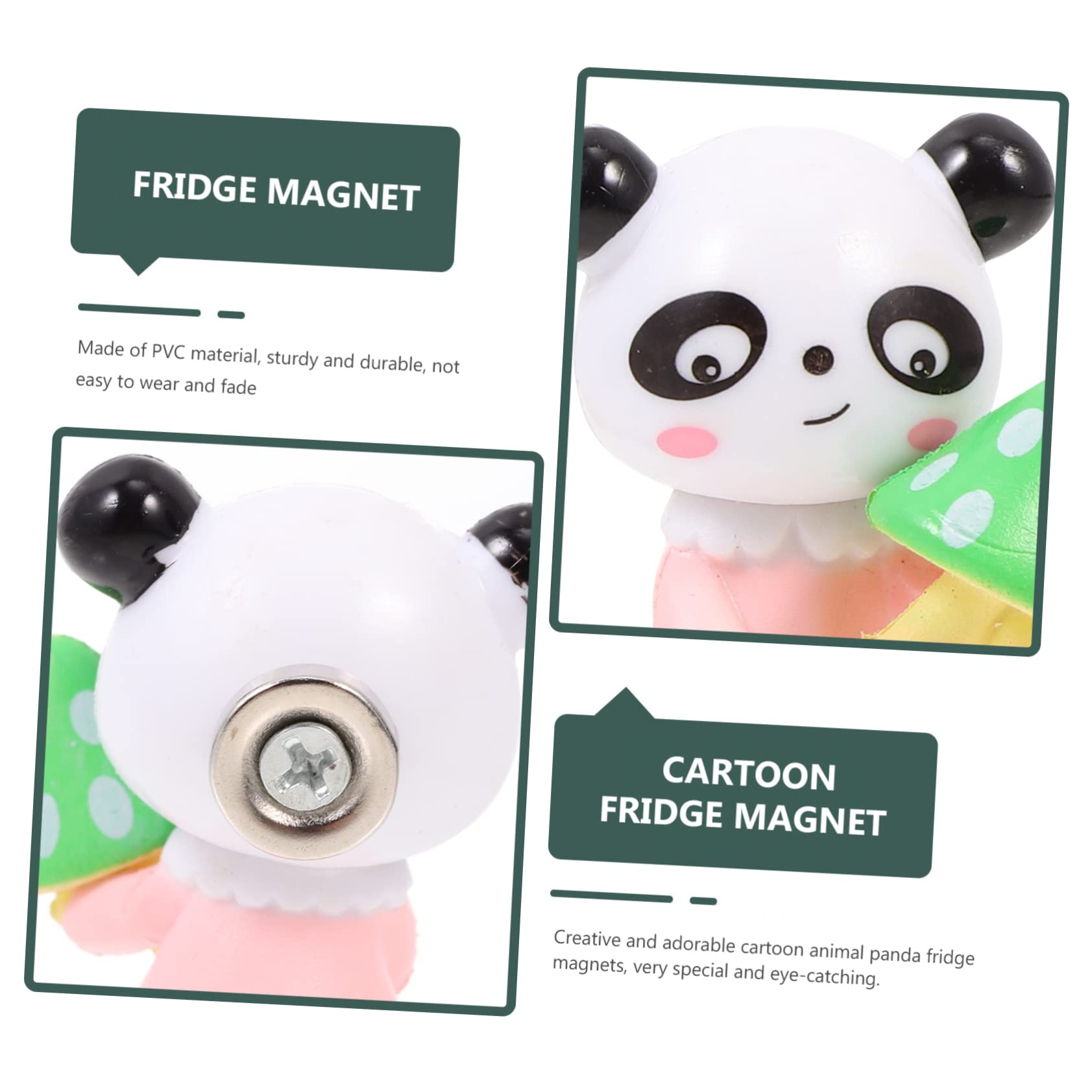 TOPBATHY 20 Pz Calamita da Panda calamite adesivi magneti da ufficio per congelare magneti da regali Decorazione della cucina pvc