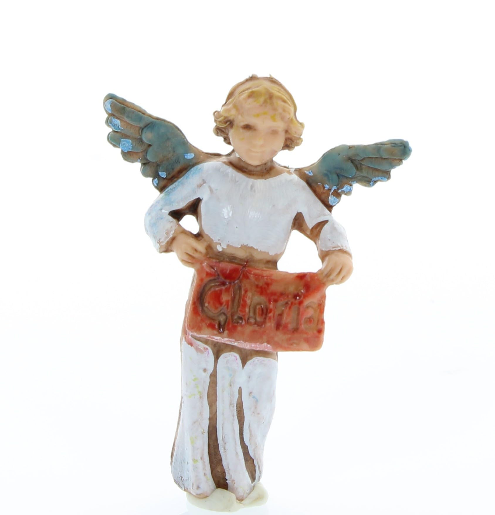 Moranduzzo Krippe 6 Figuren Geeignet für Krippe 6 cm Maßstab 1:32 – MINI 6 – Unzerbrechliche Figur, Stil '700, Handbemalt, Bildhauer M. Landi, Made in Italy
