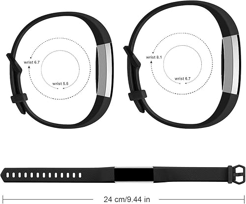 Miniatura 4 de Tobfit Pack 2 Sport Bands Compatible with Fitbit Alta BandsAlta HRAce, Soft TPU Replacement Wristbands with Metal Secure Buckle for Women Men